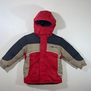 👛👛Lion Force boys puffer jacket Sz 6 red brown